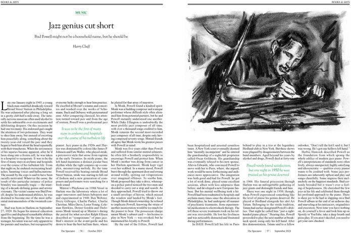 Jazz Genius Cut Short editorial spread with typography and musical imagery