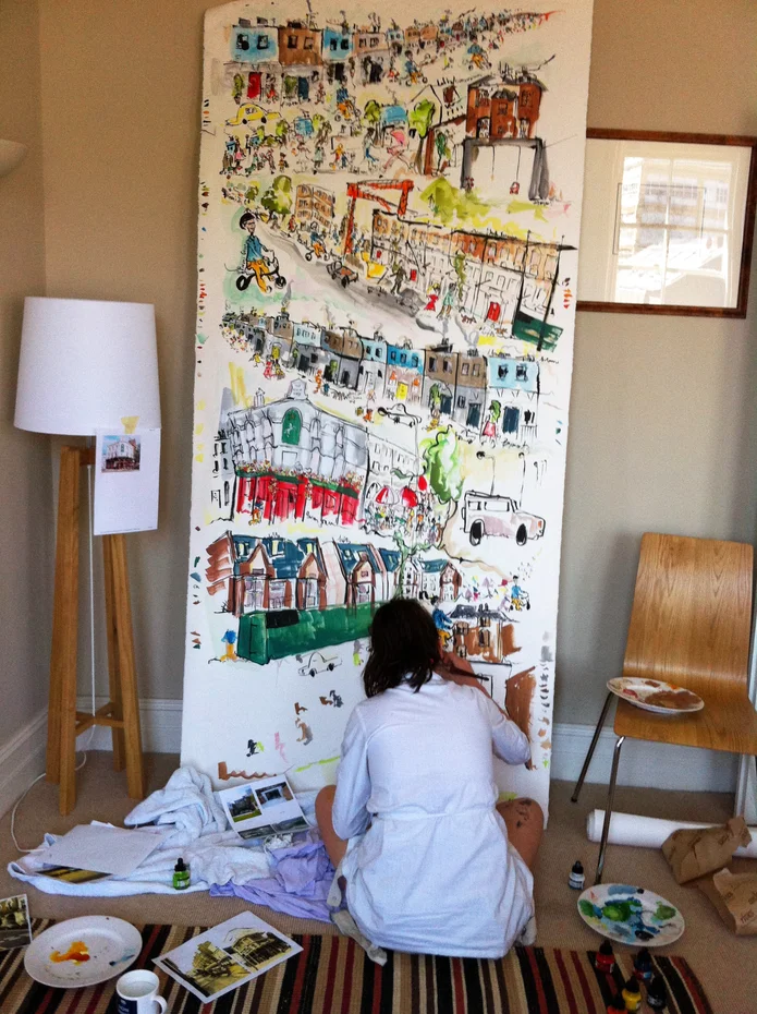 Pascal Huser Design & Build second illustration by Renato continuing the craftsmanship theme