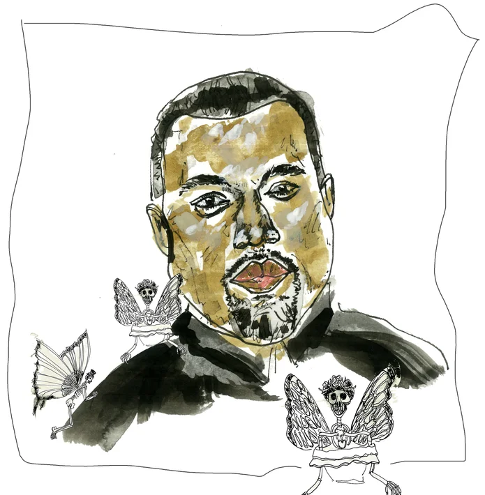 Kanye West portrait illustration for Suffer Little Children series